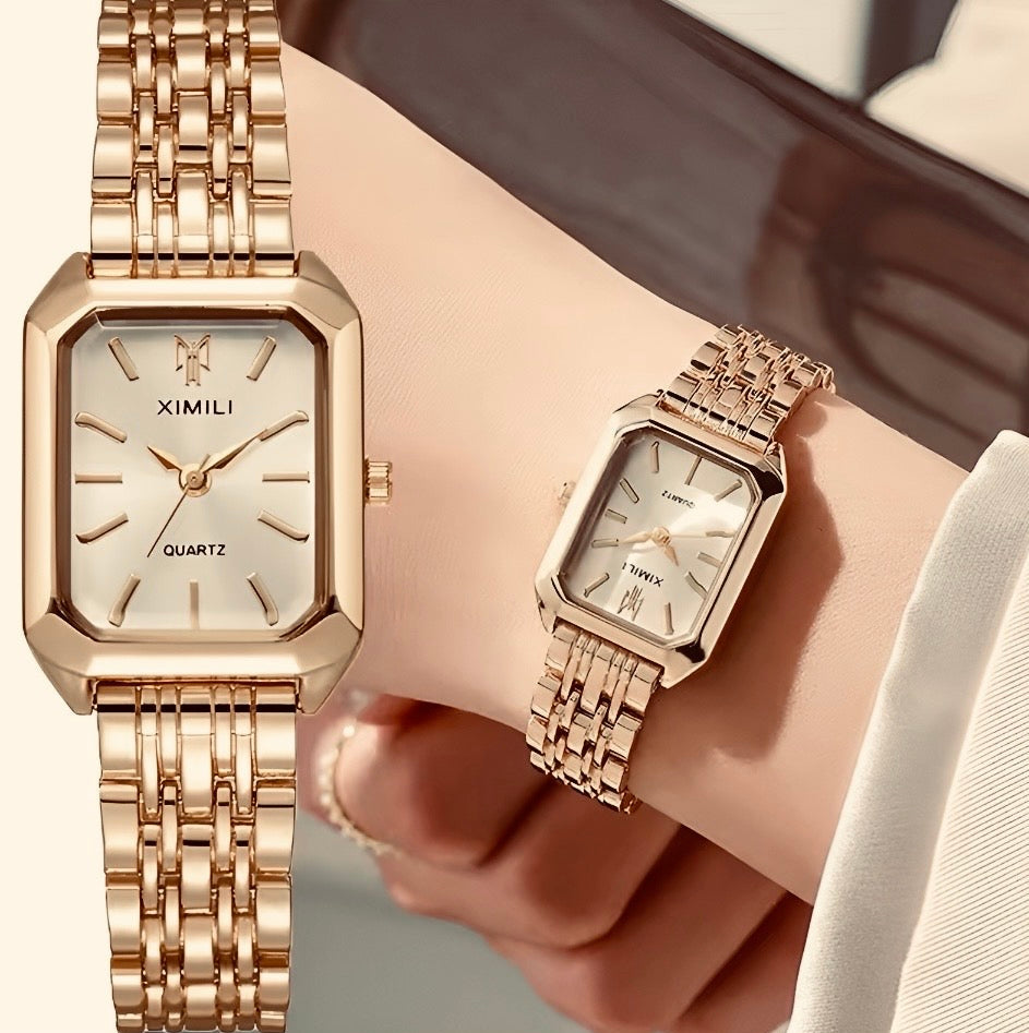 Optimum Women's Square Roman Gold Watch