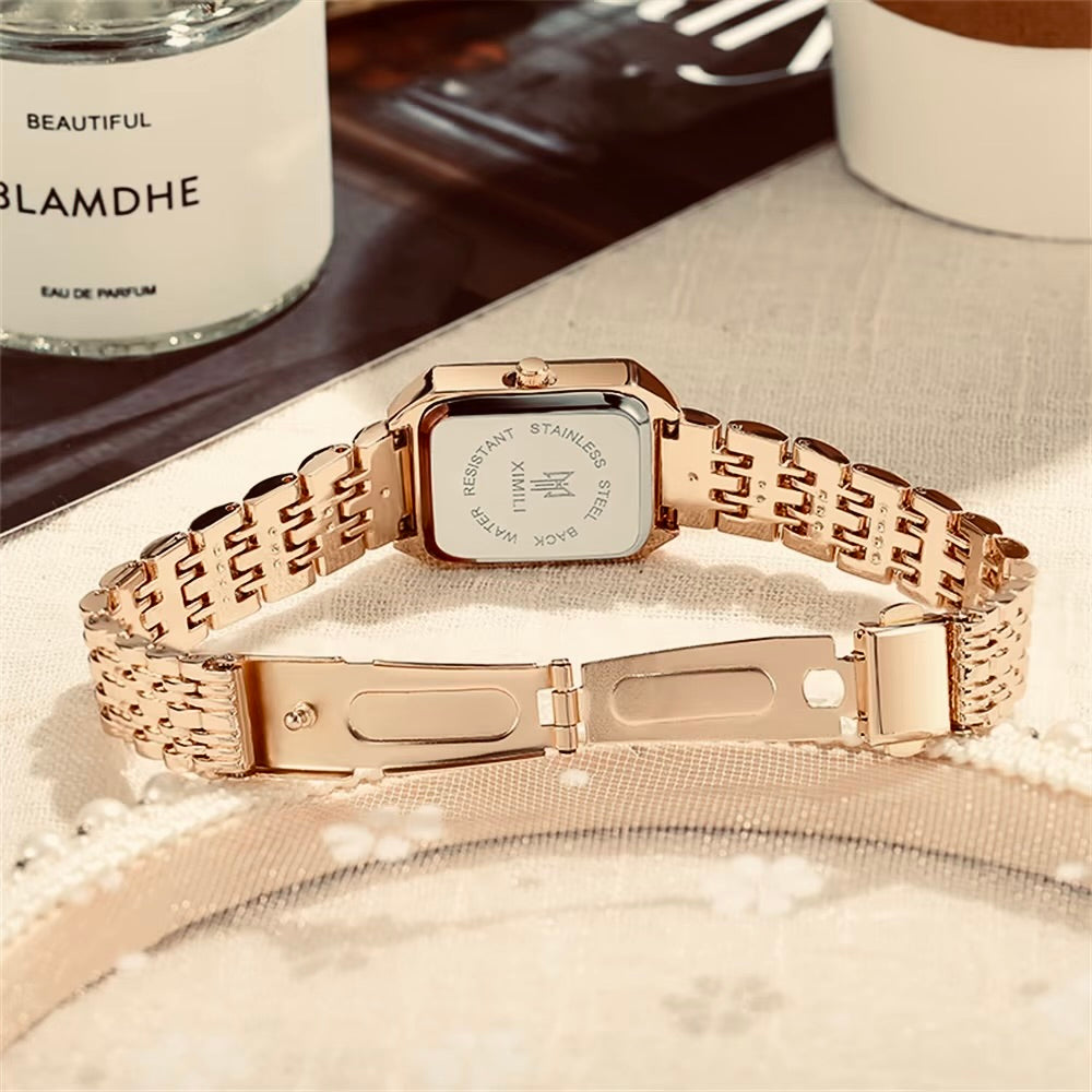 Optimum Women's Square Roman Gold Watch