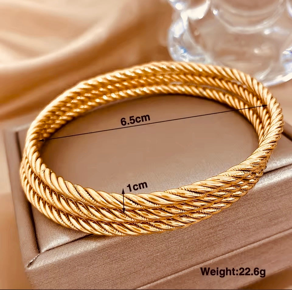 Optimum 3PC Layered Bangle Set