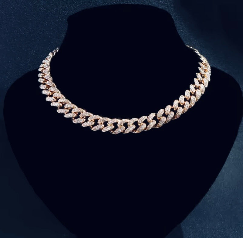Optimum Iced Miami Heart Cuban Necklace