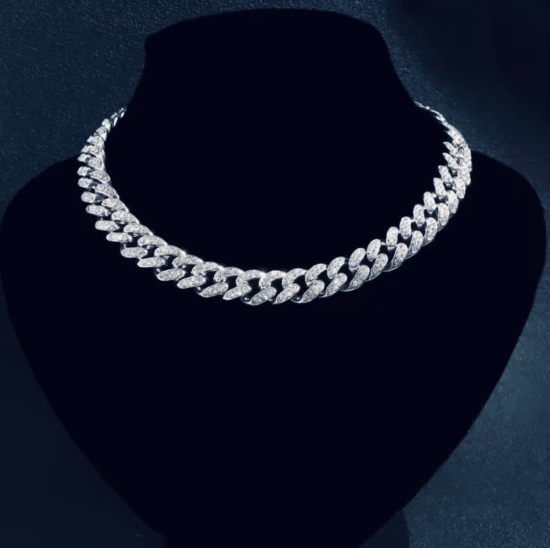 Optimum Iced Miami Heart Cuban Necklace