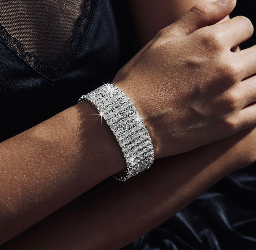 Optimum Crystal Shine Stretch Bracelet